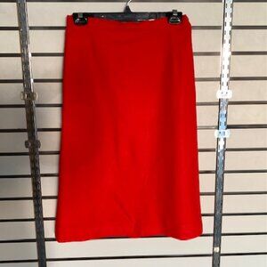 Pendleton Women Classic Straight Pencil 100% Virgin Wool Red Skirt